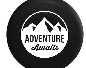 Adventure Awaits Spare Tire Cover: Camper, SUV