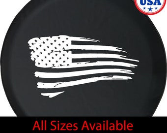 American Flag Spare Tire Cover:Camper, SUV