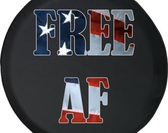 Vintage American Flag Tire Cover: Patriotic Camper, SUV