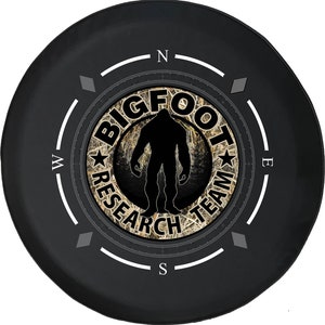 Bigfoot Research Team Spare Tire Cover: Compass Design for Jeep, Camper, SUV