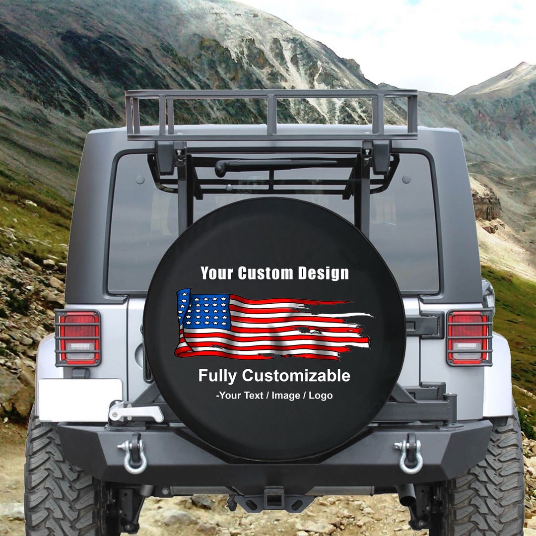 Custom Spare Tire Cover Your Picture and Text We Make It Etsy