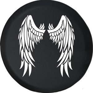 Angel Wings Spare Tire Cover  for Jeep, Camper, SUV With or Without Backup Camera Hole