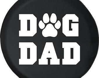 Dog Dad Paw Print Spare Tire Cover: Camper, SUV