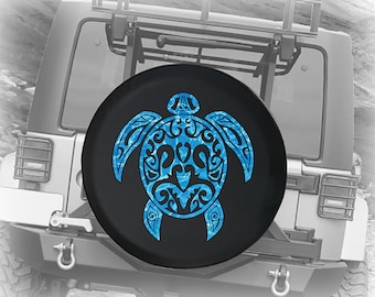 Ocean Sea Turtle Spare Tire Cover: Camper, SUV