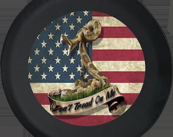 DTOM American Flag Spare Tire Cover: Camper, SUV