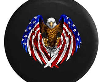 American Eagle Spare Tire Cover: Patriotic SUV, Camper