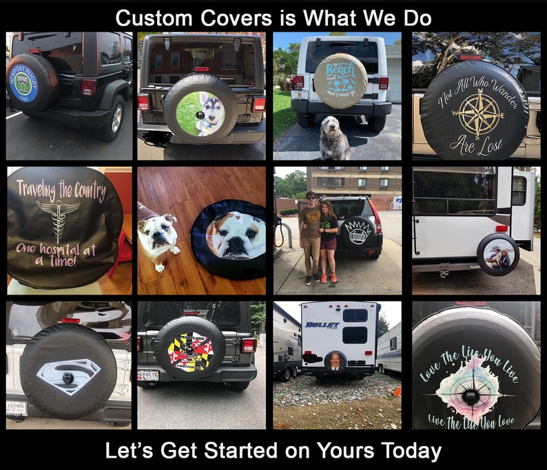 Custom Spare Tire Cover Your Picture and Text We Make It Etsy