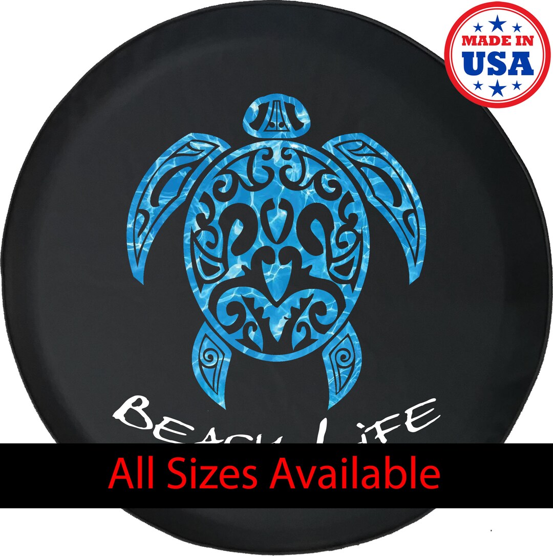 Beach Life Turtle Spare Tire Cover for Jeep Camper SUV With Etsy Ireland