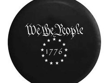 We the People Betsy Ross Spare Tire Cover Spare Tire Cover for Jeep, Camper, SUV With or Without Backup Camera Hole