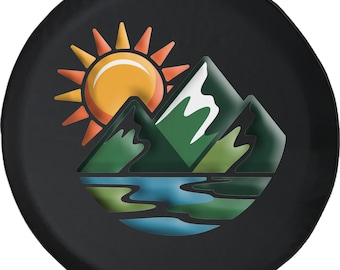 Sun & Mountains Scenic Spare Tire Cover - Camper, SUV