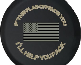 Subdued American Flag Tire Cover: Camper, SUV