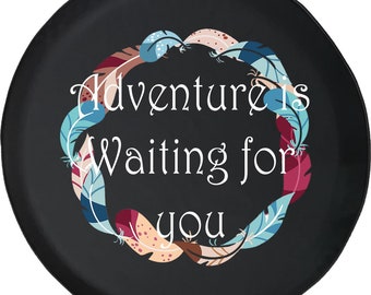 Adventure Feathers Spare Tire Cover: Camper, SUV