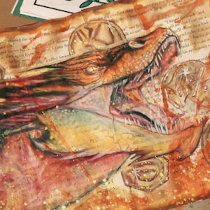 Smaug on his Dwarven Gold Hoard