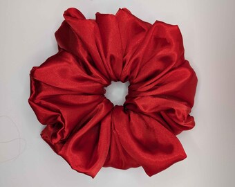 Coletero de satén rojo para novia XL, hecho a mano, de gran tamaño
