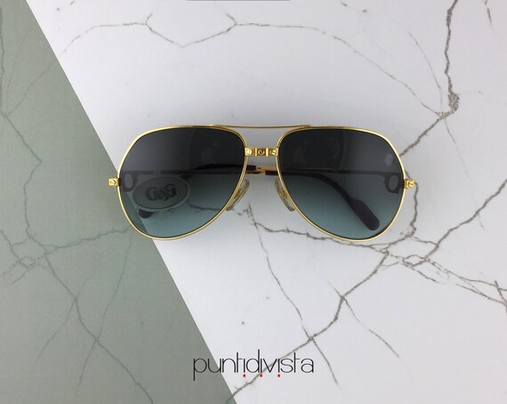 Cartier Santos Sunglasses Gold 750 Gold 