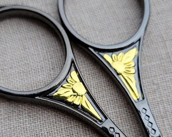 Scissors Art Deco floral detail craft embroidery cross stitch knitting crochet sew art nouveau