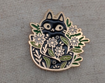 Plant Kitty Cat Needle Minder: Cross Stitch Embroidery, Strong Magnets