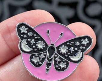 Moth galaxy Needle Minder: Cross Stitch Embroidery, Strong Magnets