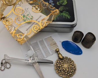 Mini Cross Stitch Travel Kit: Embroidery Needlework Gift