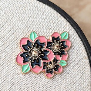 Cherry Blossom Needle Minder: Cross Stitch, Embroidery, Strong Magnets