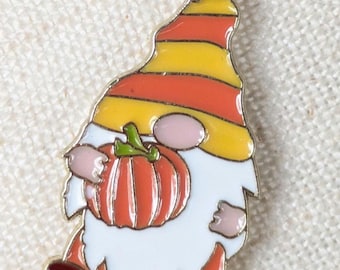 Fall Halloween Samhain Pumpkin Holiday Gnome Needle Minder: Cross Stitch Embroidery, Strong Magnets, crafter gift