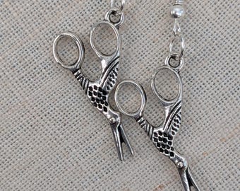 Crane Craft Scissor Dangle Earrings