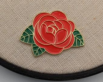 Red flower needle minder | rose |  neodymium magnets | Cross stitch | Embroidery | needlework | Needle keeper