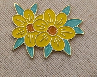 Yellow flowers needle minder | neodymium magnets | Cross stitch | Embroidery | needlework | Needle keeper