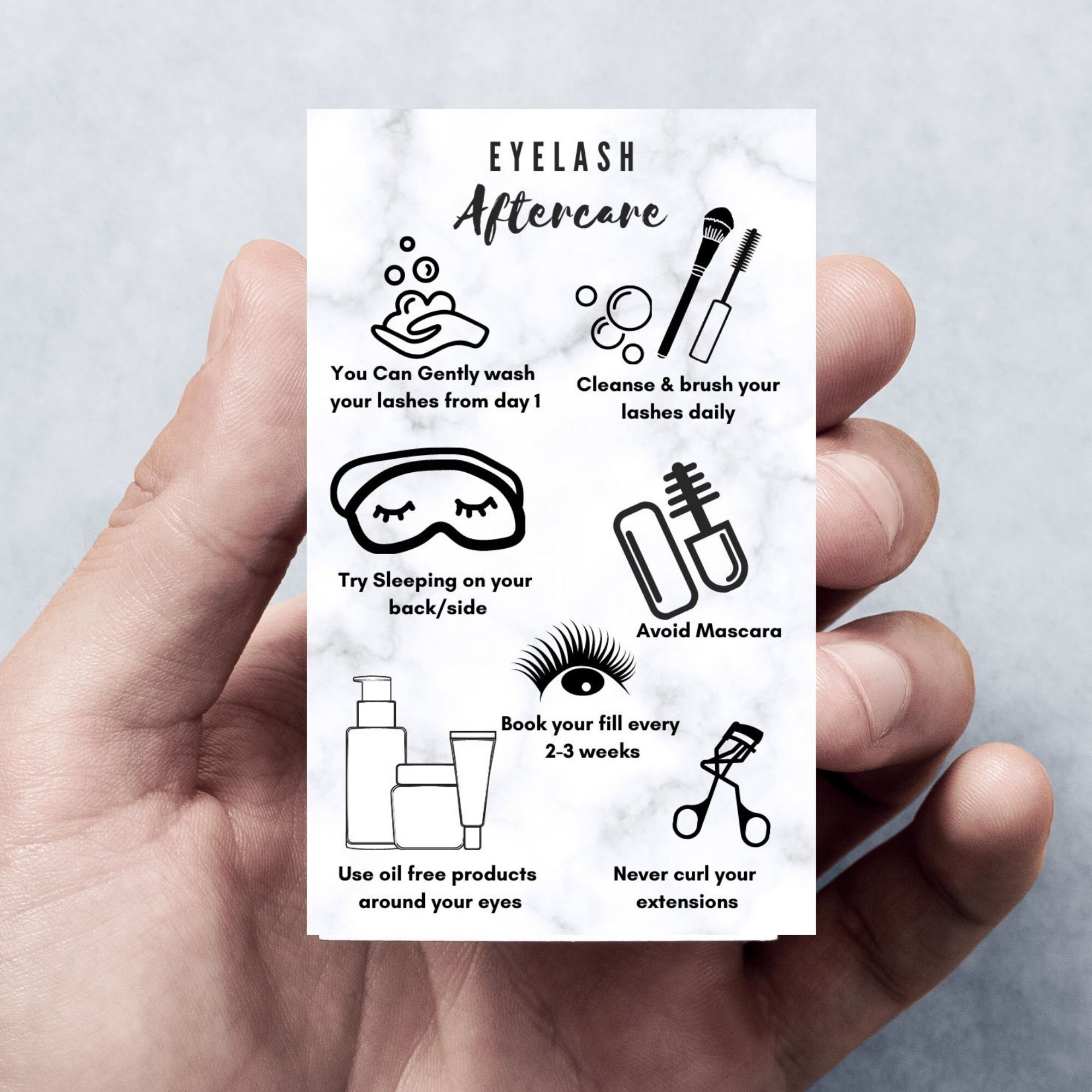 Eyelash Aftercare Cards ubicaciondepersonas.cdmx.gob.mx