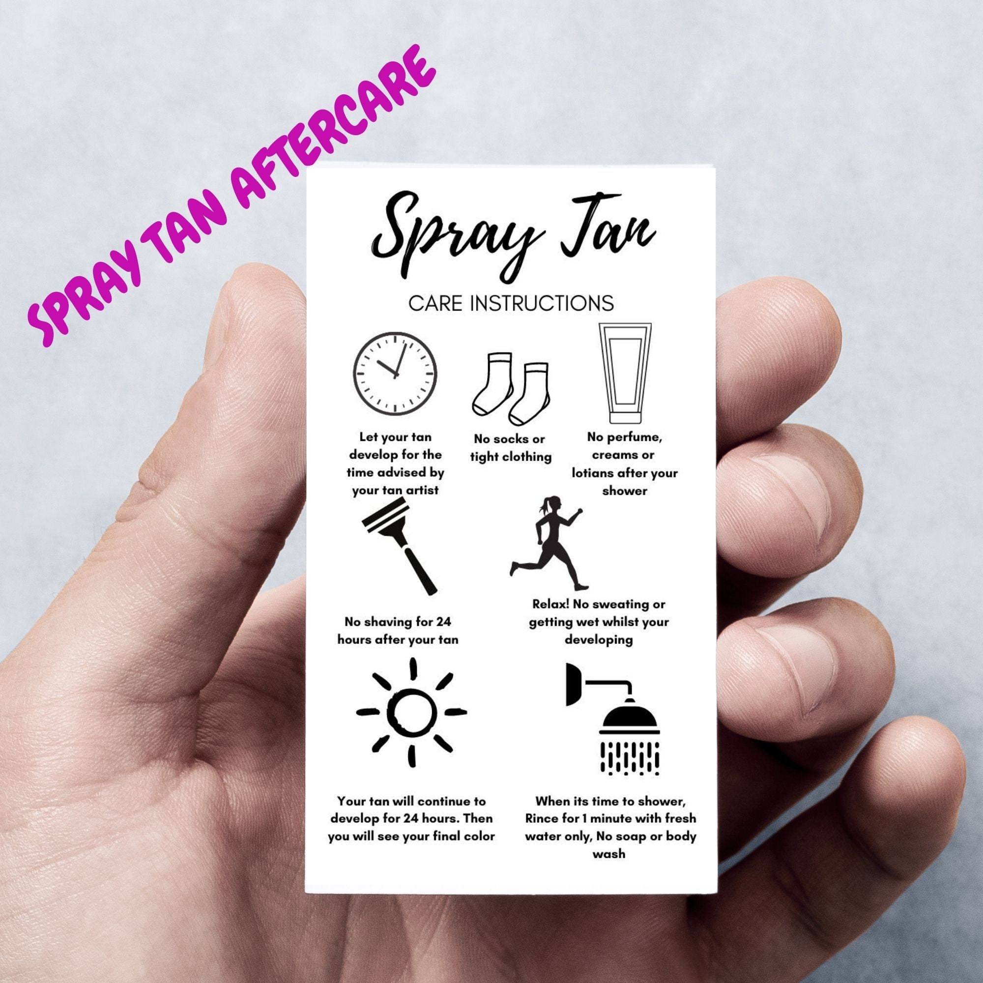 Spray Tan Aftercare Card Spray Tan Business Card Spray Tan Etsy spray-tan-aftercare-card-spray-tan-business-card-spray-tan-etsy