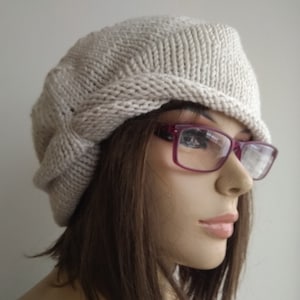 women hat  winter Chemo Hats  Cancer  hat beanie Turbans  Head Covers Chemo Beanies womens hats IVORY