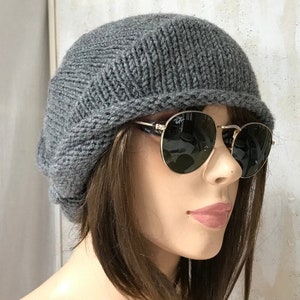 womens hats winter Chemo Hats Cancer hats womens cotton beanie Turbans Head Covers Chemo hats for women child for Girls gray image 9