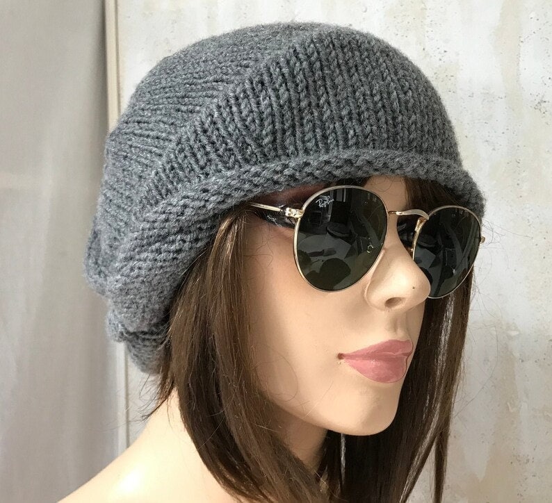 womens hats winter Chemo Hats Cancer hats womens cotton beanie Turbans Head Covers Chemo hats for women child for Girls gray image 9