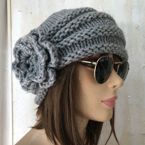women winter hat Chemo Hats  Cancer hat  beanie Turbans  Head Covers Chemo Beanies womens hats gray