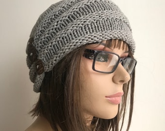 Chemo Hats  cotton Cancer hat women winter hat beanie Turbans  Head Covers Chemo Beanies womens hats GRAY