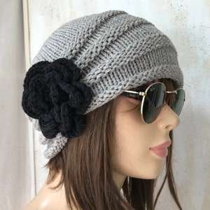 Chemo Hats  cotton Cancer hat women winter hat beanie Turbans  Head Covers Chemo Beanies womens hats GRAY