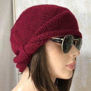 womens winter hat Chemo Hats  Cancer hat  beanie  Chemo hats for women child for Girls womens hats  BURGUNDY