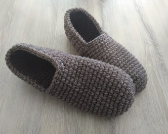 Crochet Men's Slippers, House Shoes, Crochet Shoes,  Women Slippers, Wool Slippers, Slippers Socks, Gift for Men, Christmas Gifts,