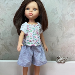 Raglan Sleeve Blouse & Capri Set.  PDF Sewing Pattern for Doll Paola Reina.