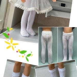 Modello di cucito PDF per bambole Paola Reina - Sottogonna in organza, calzini e collant