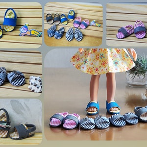 Patrón PDF de Sandalias y Pantuflas de Tela para Muñeca Paola Reina