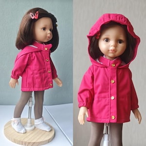 PDF Sewing Pattern For Paola Reina Doll waterproof Jacket