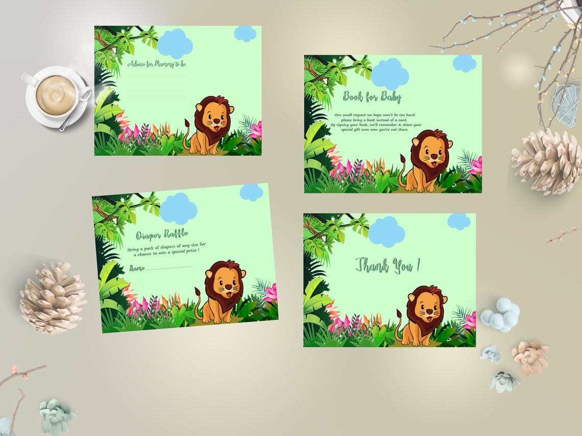 Baby Shower Lion Baby Little Lion Invites Boy/Girl Baby Shower Etsy