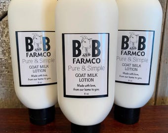 Moisturizing Floral Scent Natural Homemade  Goat Milk Lotion | Pure & Simple
