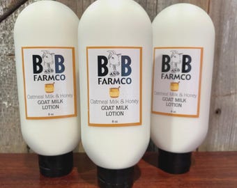 Moisturizing Floral Scent Natural Homemade  Goat Milk Lotion | Oatmeal Milk & Honey