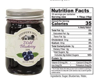 Snacking Charcuterie Board Natural Ingredients No Artificial Sweeteners or preservatives USA Made Wild Blueberry Jam 15.5oz