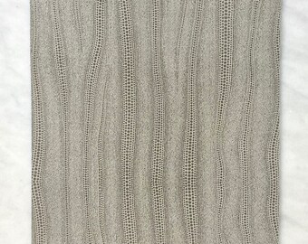 Gray Waves Miniature Leather Rug