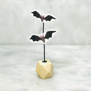 Miniature Black Bats Decor