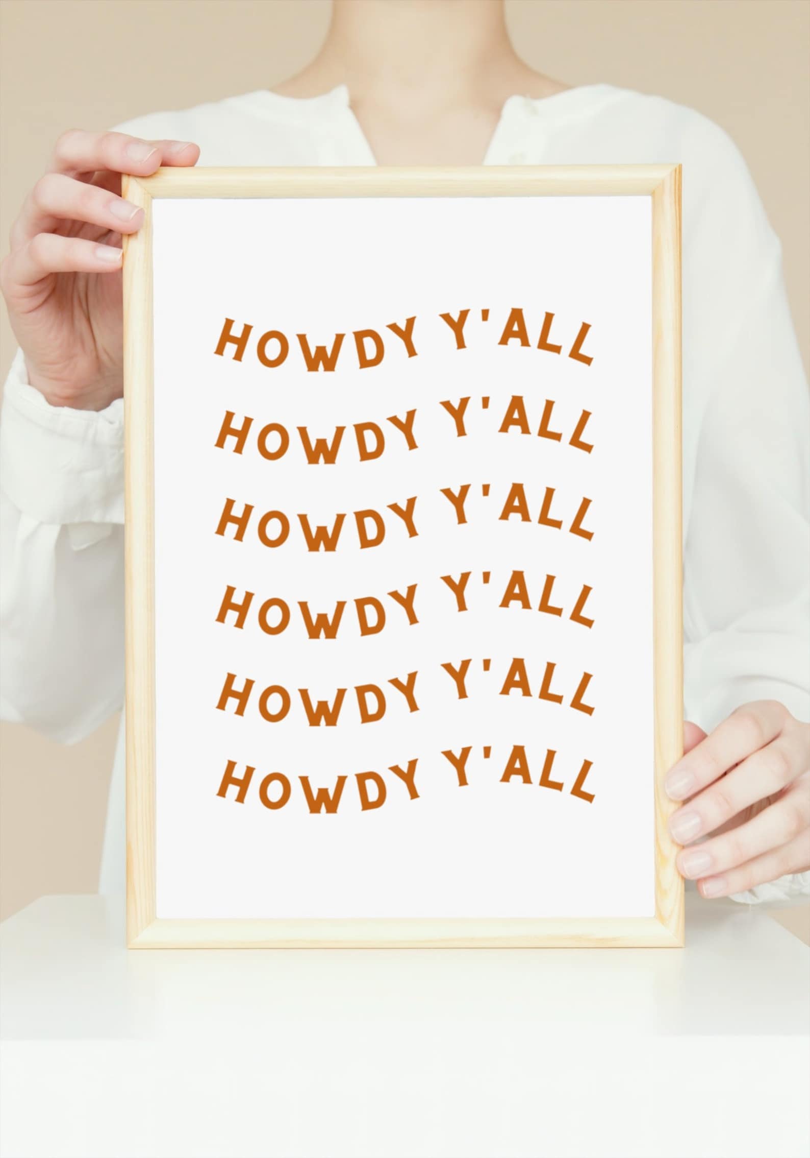 Howdy Y'all Poster, Howdy Print, Texas Art, Nashville Tennessee, UT ...