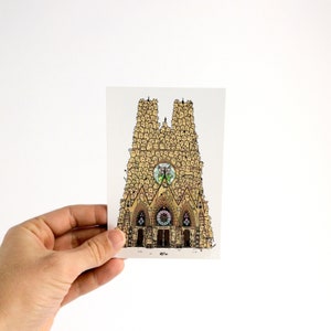 Chatédrale de Reims - Couleur - Carte Postale 10x15cm